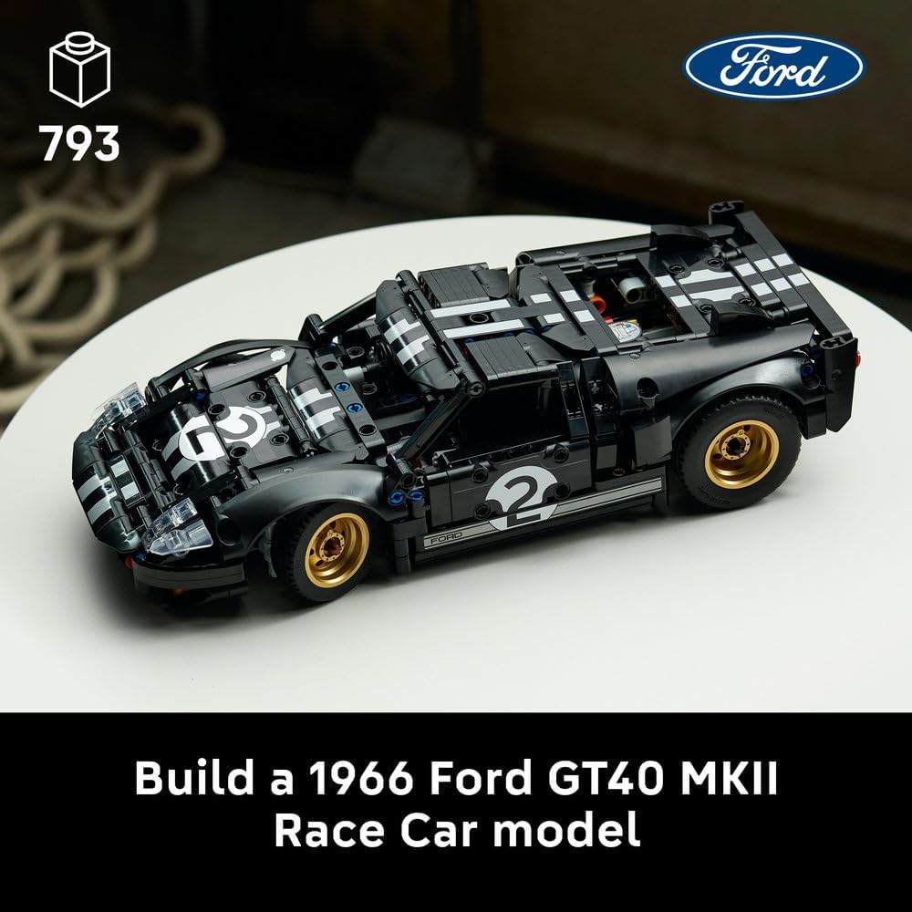 Technic 1966 Ford GT40 MKII Race Car - Collectible Model Kit for Adults - Engineering Set w/a V8 Engine, Cool Details & Livery - Gift for Motorsport Fans - 42223 – image 2