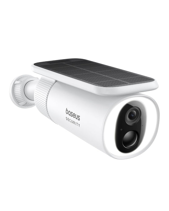 Baseus Solar Security Camera Outdoor, S1 Wireless Solocam, Forever Power with Auto Sunlight-Tracking System, 2K Clarity, 145° FOV, Built-in 8GB Local Storage and Color Night Vision, No Monthly Fee