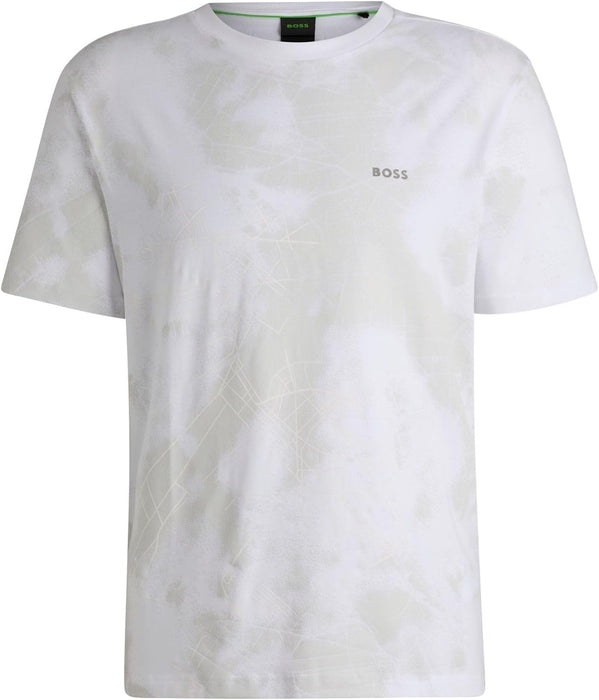 BOSS Mens Tee 6 Printed-artwork T-shirt in a cotton blend