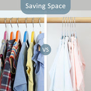 ManGotree 11.8'' Baby Velvet Hangers with Movable Clips, Non-Slip Kids Felt Hangers, Ultra-Thin Space-Saving Children's Clothes Hangers for Skirts, Pants, Dresses, Shirts, Jackets (7 Pack, Blue)