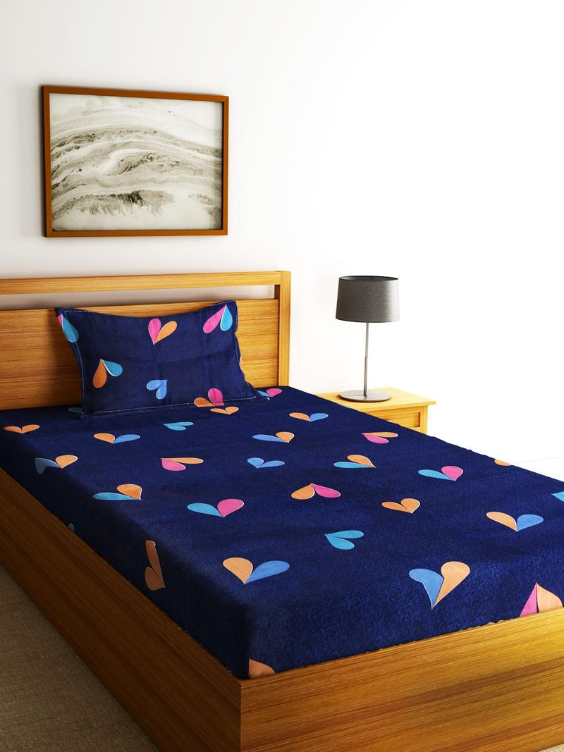 Fashion String 144TC Nature Embrace Lush Green Single Bedsheet with 1 Pillow Cover