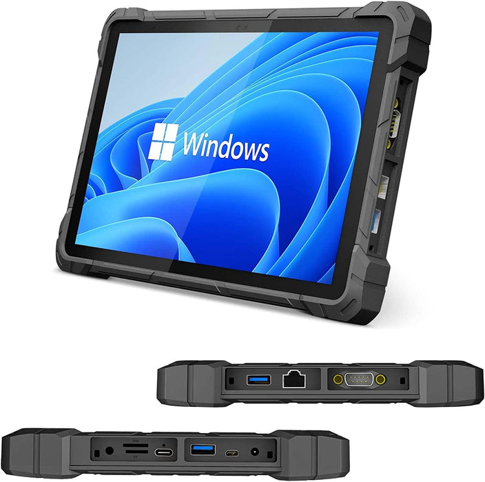 HEIGAOLAPC Win 10.1 Inch Touch Tablet, Rugged Tablet 16000 mAh, 8GB Ram128GO Rom, Camera USB3.0 BT4.2 GPS HDMI SIM 4G LTE, FHD, 5G-WiFi Unbreakable Tablet