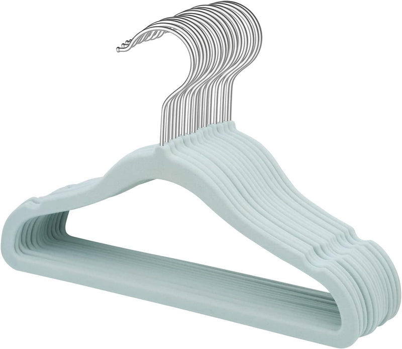 ManGotree Baby Velvet Hangers,Infant and Toddler Hangers,No-Slip Children Hangers, Ultra-Slim Space Saving Kids Hangers, Sturdy&Durable Clothes Hangers 15 Pack (Pink)