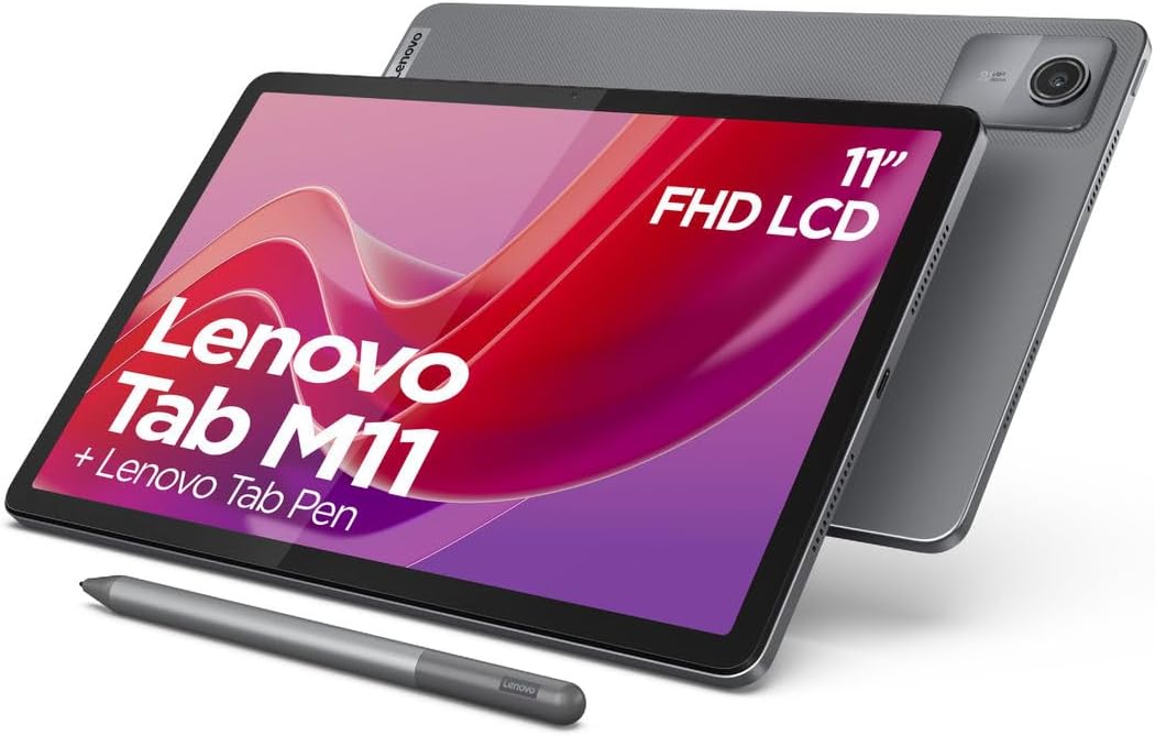 Lenovo Tab M11 Tablet | 11 Inch WUXGA Touch Display | MediaTek Helio G88 | 4GB RAM | 128GB Memory | Wi-Fi | Android 13 | Green | Includes Lenovo Tab Pen