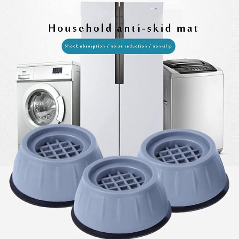 Rezdax Washing Machine Foot Pads for Reducing Noice and Shock and Shaking, Washer and Dryer Anti-Vibration Pads, Rubber Isolation Feet for Furniture (Oval)