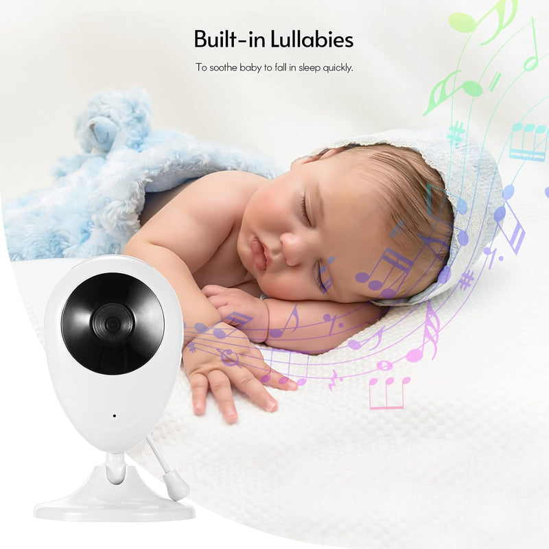 Irfora Seeyo 2.4G Wireless Baby Monitor Digital Camera Video Monitor with 2.4 Inch LCD Screen Night Light Built-in Microphone Speaker Supports Two-Way Talk/Lullabies Playing/Room Temperature Detection