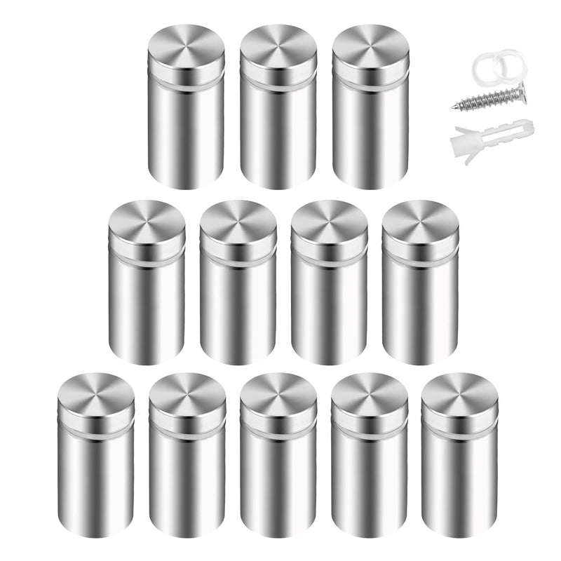 iDTogAoE 0.5x1 in Standoff Screws,Sign Standoff Screws, Standoff Screws for Acrylic, Advertising Standoff Mount Metal - Sign Mounting Hardware - Spacers & Standoffs - Stand Off Wall Mounts (12 Pcs)