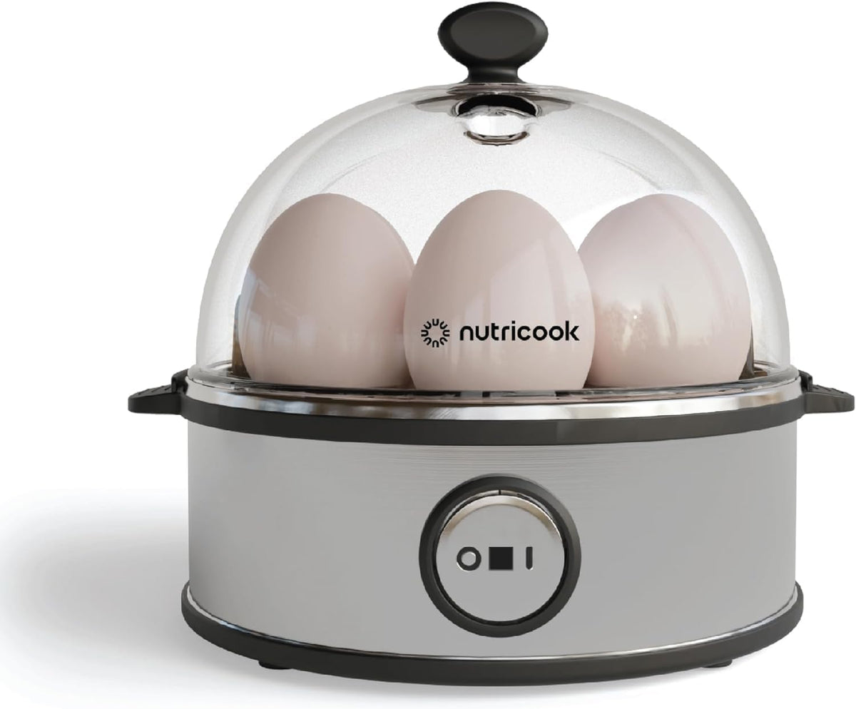 Nutricook Egg Cooker, 7 Eggs Capacity,Egg Cooker for Boiled, Poached, Scrambled Eggs & Omelettes, Buzzer Indicator, Precision Cooking, Includes accessories, EC207ME-K,Black, 2-Year Limited Warranty – image 2