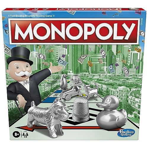 Hasbro Monopoly Game, Family Board Game for 2 to 6 Players, Monopoly Board Game for Kids Ages 8 and Up, Includes Fan Vote Community Chest Cards
