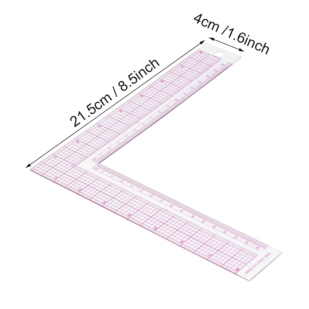 Plastic L Shape Ruler Curve Sewing Measure Professional Tailor Craft Tool for Drafting (5808)
