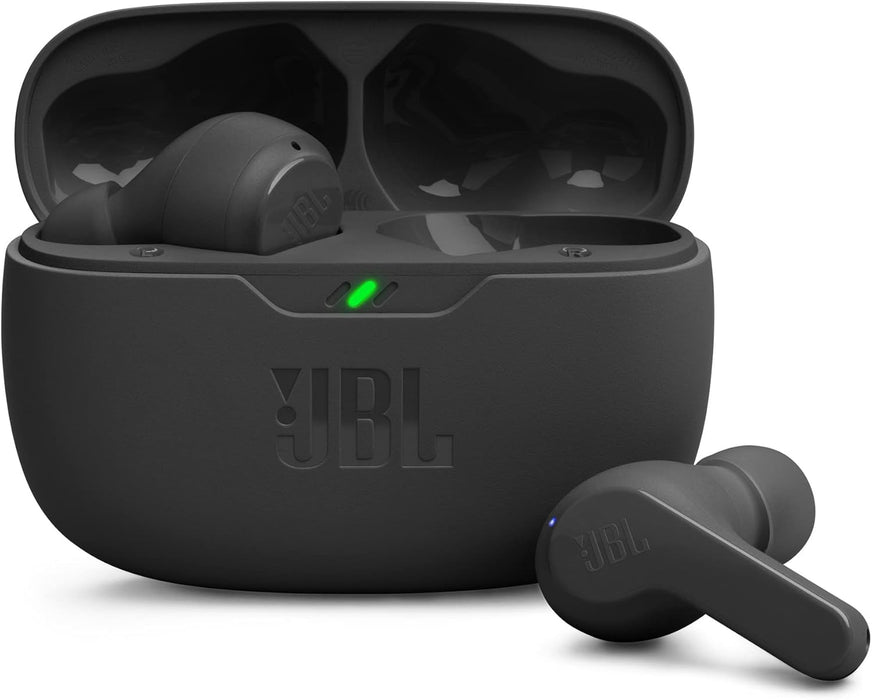 JBL Wave Beam 2 Adaptive Noise Cancelling with Smart Ambient True Wireless Earbuds, Deep Bass, Comfort Fit, 40H Battery, Hands-Free + VoiceAware, Water and Dust Resistant - Black, JBLWBEAM2BLK