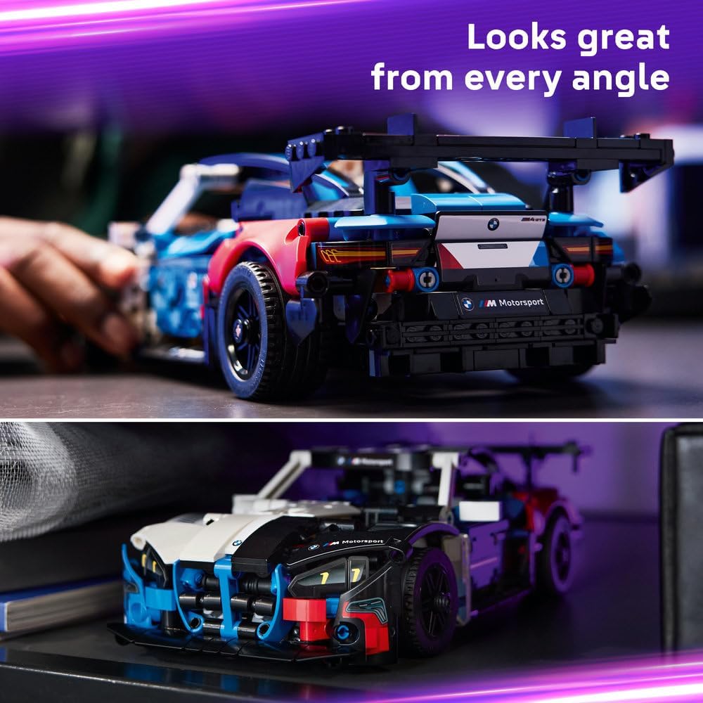 Technic BMW M4 GT3 EVO Race Car Toy - Model Kit w/ V6 Engine, Steering & Opening Doors - Gaming Gift for 11+ Year Old Boys & Teenage Motorsport Fans - 42226