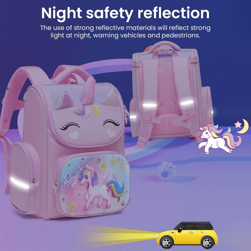 HANNEA® School Backpack for Girls, Cartoon School Backpack for Schoolgirls Large Capacity Girls Backpack for Kids