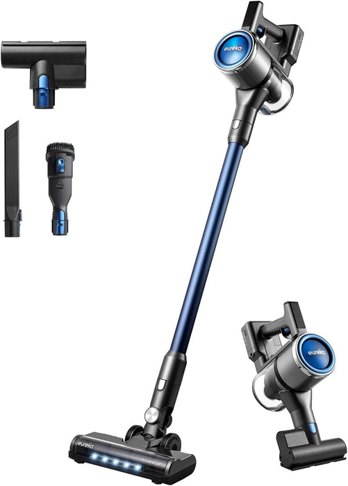 EUREKA AK10 Lightweight Cordless Stick Vacuum Cleaner 26KPa,450W Powerful BLDC Motor Wireless Vacuum Cleaner for Multi Flooring Deep Clean, Up to 60 Mins Runtime Detachable Battery with LED Display