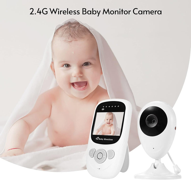 Irfora Seeyo 2.4G Wireless Baby Monitor Digital Camera Video Monitor with 2.4 Inch LCD Screen Night Light Built-in Microphone Speaker Supports Two-Way Talk/Lullabies Playing/Room Temperature Detection
