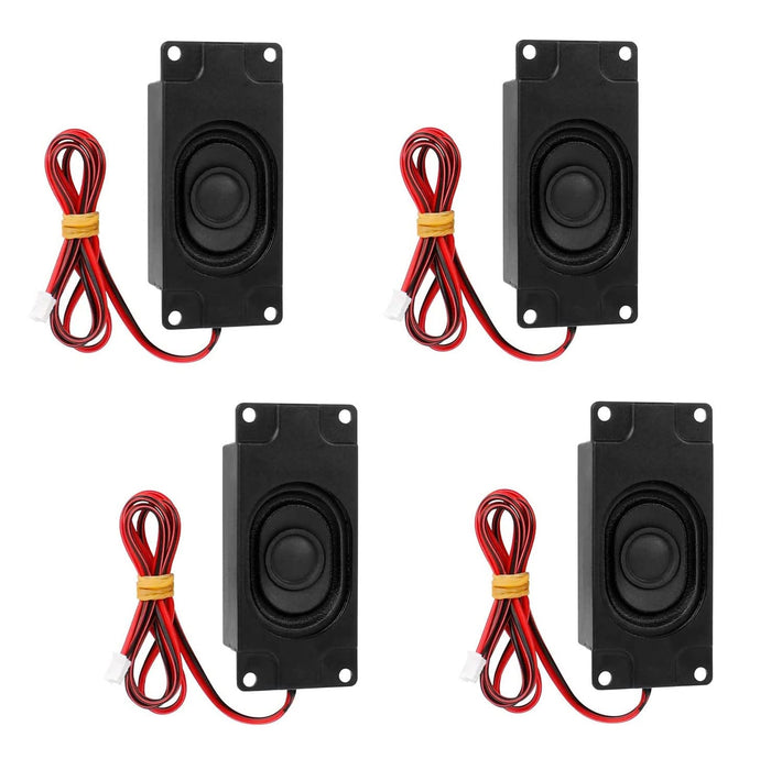 Excefore Wired Speaker Mini Loundspeaker Micro Narrator 3 Watt 4 Ohm Speakers for Small Electronic Projects Advertising Machines LCD TV Monitors Black (4Pack)