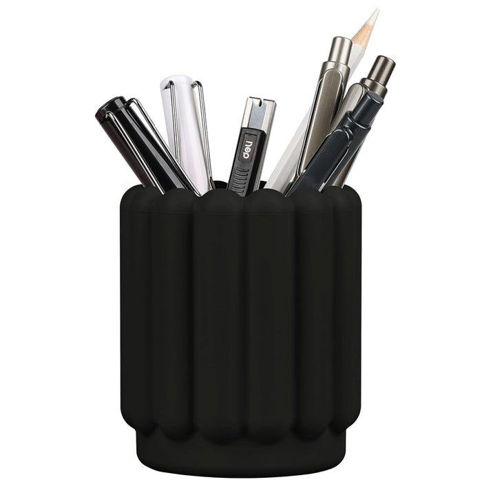 Tazweeq Silicone Pen Holder, Pencil Holder, Cute Pens Cup, Children's Desk Office Decoration, Desktop Accessories, Pen Holder Desk Organizer (Black)