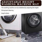 MORTON DAVIES Washing Machine Vibration Pads, Floor Trays, Refrigerator Stand, Washing Machine Stand,Height Adjustment Feet for Refrigerators, Fridge Stands with Anti-Slip Rubber (4 Pcs Set)