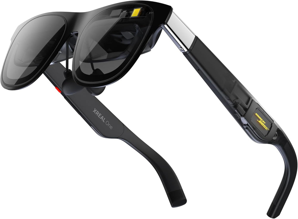 XREAL One AR Glasses with X1 Chip, Native 3 DoF, 147" 50FOV 120Hz HD Display, Renowned Audio, 3 Adjustable Lens Transparency, Compatible with iPhone 16/15, Steam Deck, ROG, Mac, PC, Android & iOS