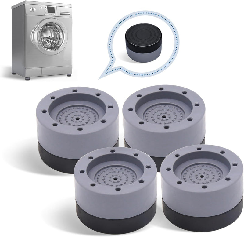 Naplion Anti Vibration Pads for Washer Dryer, Washer Pads for Noise Cancellatiton and Feet Shock, Rubber Anti-slip Washing Machine Base Feet Column