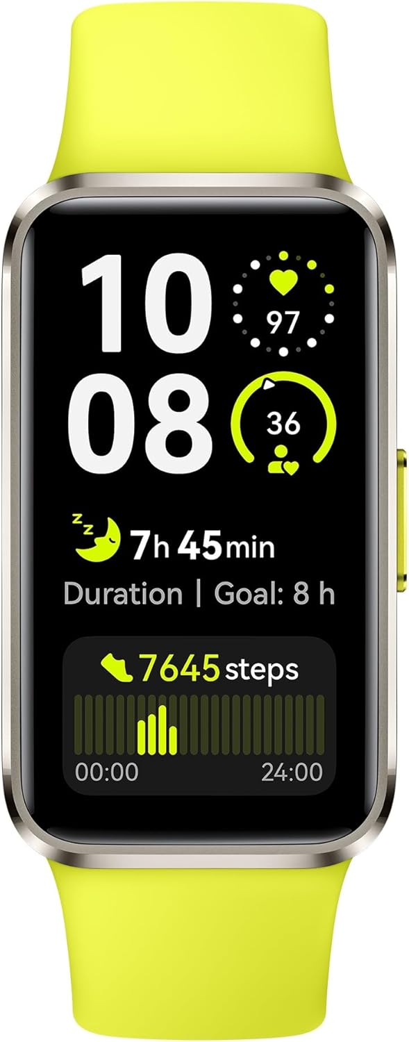 HUAWEI Band 10 Smart Watch, Metallic Design and Comfortable Wearing, Pro-level Sleep Analysis, Emotional Health Aid, 100 Workout Modes, Robust Battery Life, IOS and Android, Blue