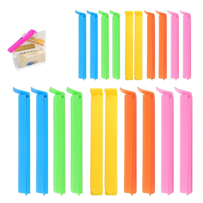 40 PCS Food Clips Food Storage Bag Clips Sealing Bag Clips in 2 Sizes and 5 Colours, Reusable Kitchen Clips for Food Storage for Sandwiches and Snack Bags