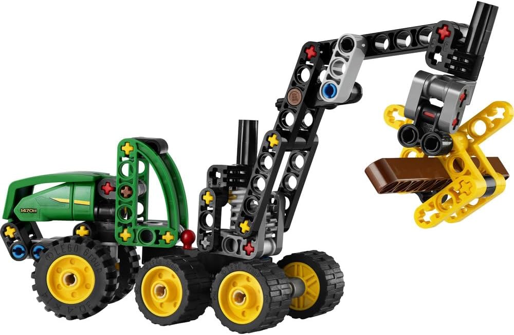 Technic John Deere 1470H Wheeled Harvester - Construction Vehicle Toy - STEM Model Kit w/a Rotating Boom & Working Claw - Gift for 7+ Year Old Boys - 42218 – image 9