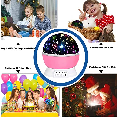 HONGID Toys for 1-10 Year Old Girls,Star Projector for Kids 2-9 Year Old Girl Gifts Toys for 3-8 Year Old Girls Christmas Gifts for 4-7 Year Old Boys Sensory Baby Toys Birthday Gifts Stocking Stuffers