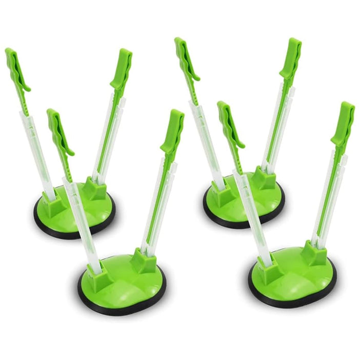 ALMEKAQUZ 4 Pack Baggy Rack Stand, Freezer Bag Holder Stand, Adjustable Food Storage Holders, Ziplock Bag Holder, Plastic Food Prep Bag Holder Stand for Food Meal Prep Bag, Kitchen Gadget.
