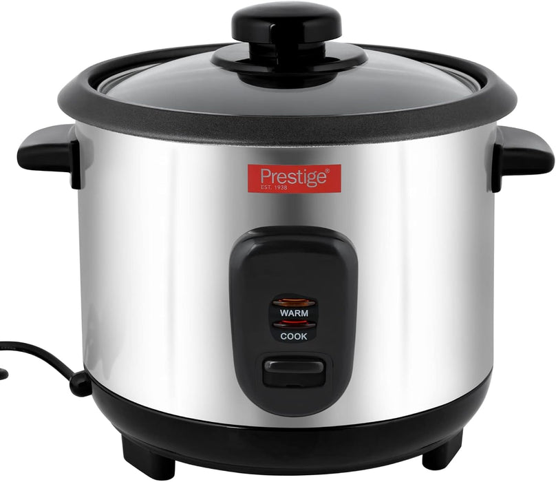 Prestige Rice Cooker, 1.2 Ltr, Stainless Steel Body, Auto Power Off And Keep Warm Function -PR7501"Min 1 year manufacturer warranty"
