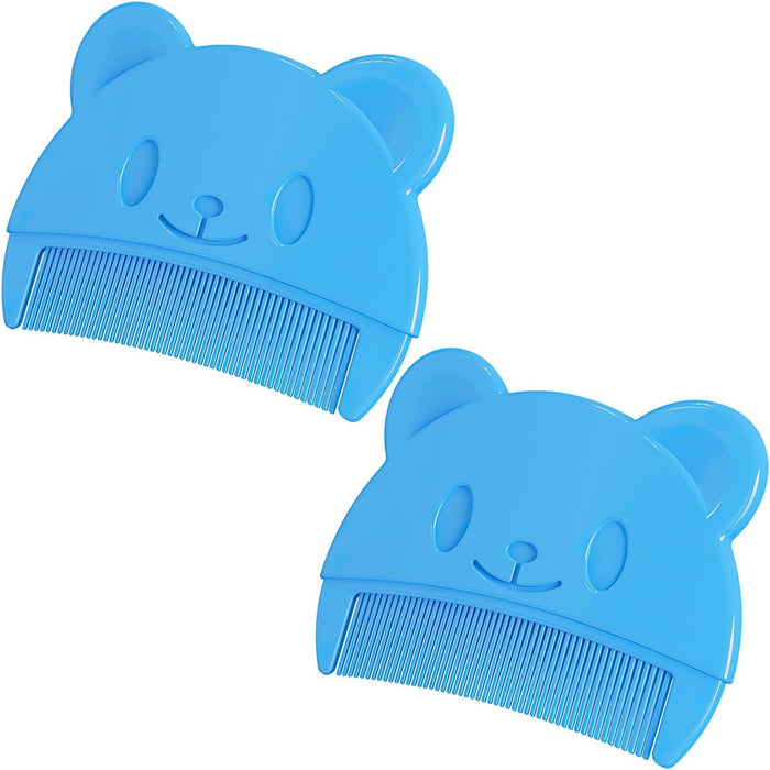 NALACAL 3 Pcs Baby Comb Baby Cradle Cap Comb Baby Hair Brush Toddler Comb Toddler Hair Brush Newborn Baby Bath Essentials (Blue)