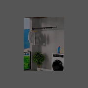 Heavy Duty Retractable Clothes Drying Rack - Wall Mounted Space Saving Aluminum Laundry Hanger Rack with Folding Arms & 18 Hooks for Indoor, Balcony, Outdoor Use (Black)