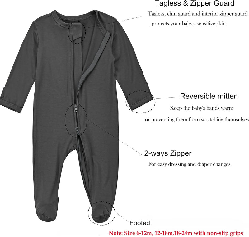 Aablexema Unisex Baby Baby Footie Pjs baby footie pjs