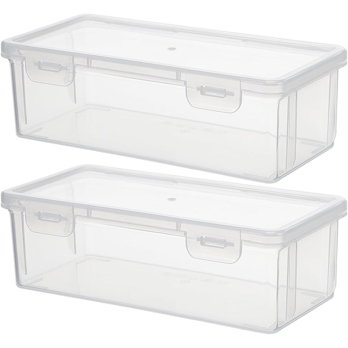 Veemoon 2pcs Bread Containers Storage Airtight Loaf PP Clear Bread Box Bread Box for Kitchen Countertop with Lids