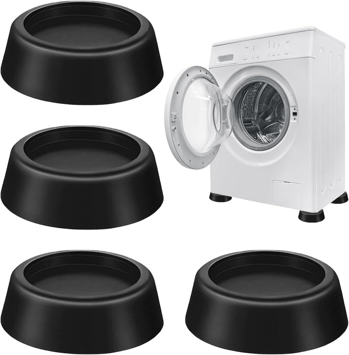 NALACAL 4-Pack Anti-Vibration Pads for Washing Machine, Support Stand Mat, Rubber Shock Absorber for Washer and Dryer, Appliance Stabilizer Feet, Easy Install, Noise Reduction, Floor Protection