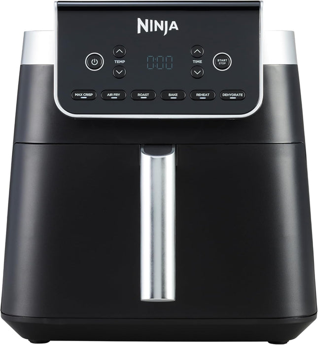 Ninja Air Fryer MAX PRO, 6.2L, Uses No Oil, Large Square Single Drawer, Roast, Bake, Air Fry, Family Size, Digital, Cook From Frozen, Non-Stick, Dishwasher Safe Basket & Crisper Plate, Black, AF180ME