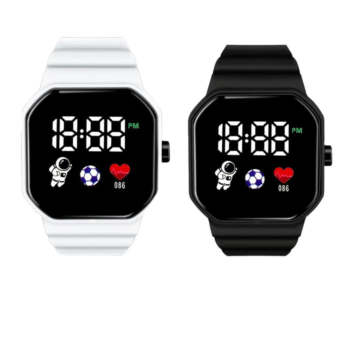 2 Pack Kids Watchs for Boys Cute Cartoon Wrist Watch Gift Fun Lights Digital Sport Boy Watch Outdoor Boys Watch Ideal Gift for Toddlers Children