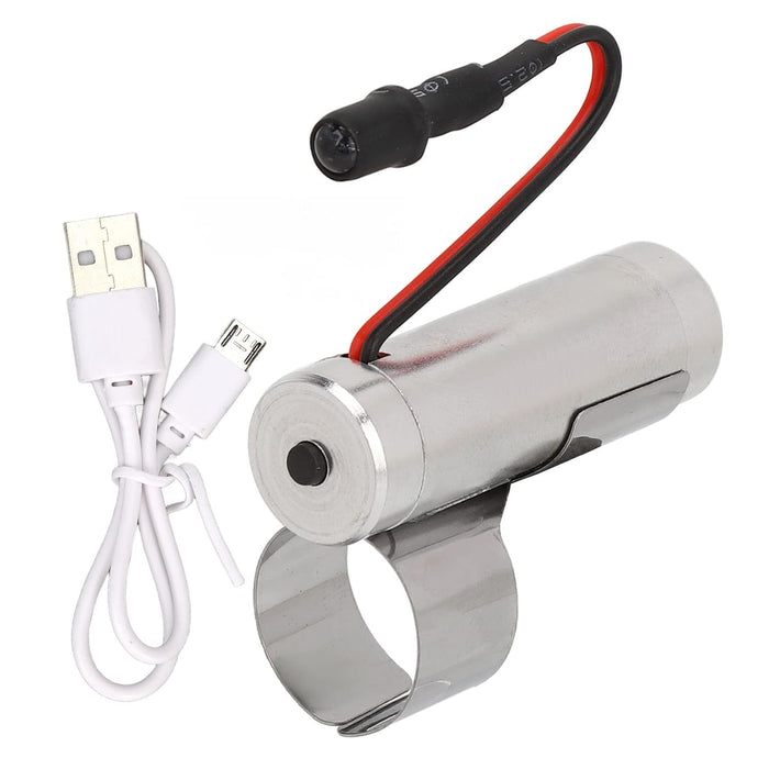 CRTGW LED Thumb Lamp, Adjustable Lighting Angle, Ear Pick Light, USB Charging Stainless Steel Ear Pick Thumb Light for Ear Picking, Earwax Cleaners Ear Grips, Ear Digging Lamp, LED Ear Pick Lamp