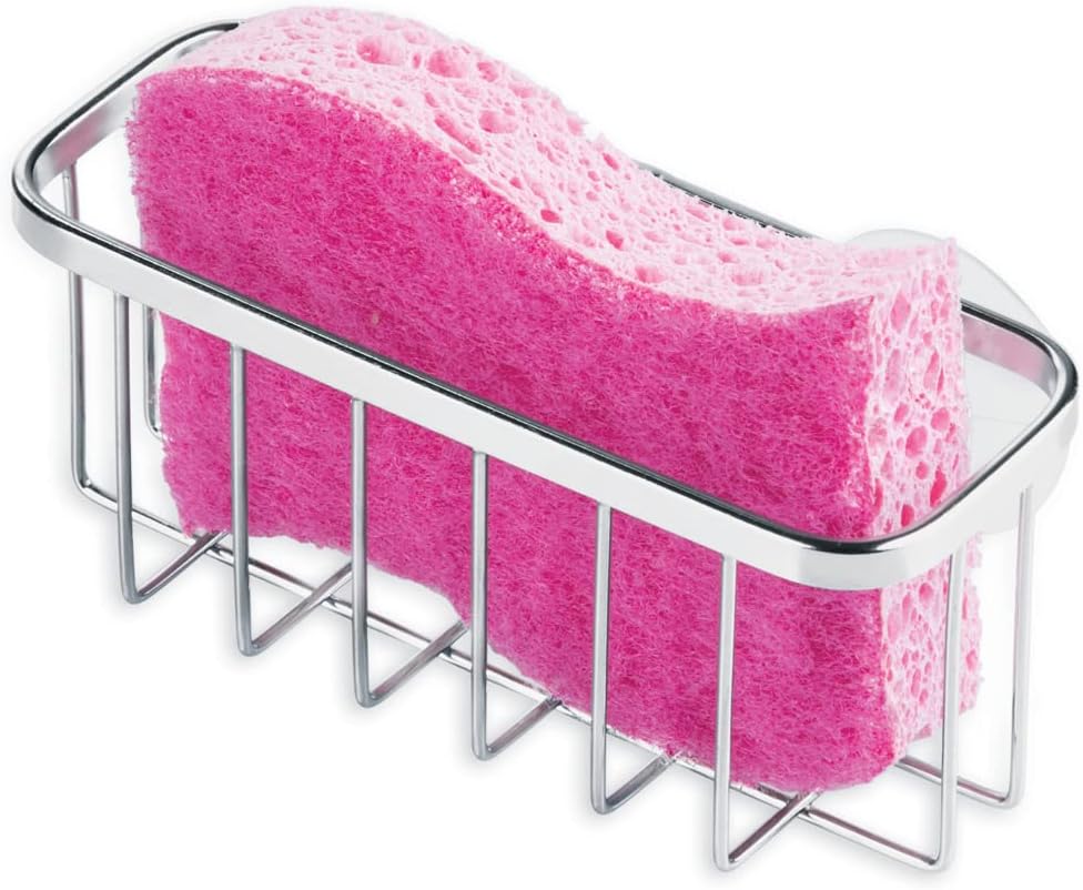 Interdesign Gia Suction Kitchen Sink Caddy, Sponge Holder For Kitchen Accessories - Satin β image 6