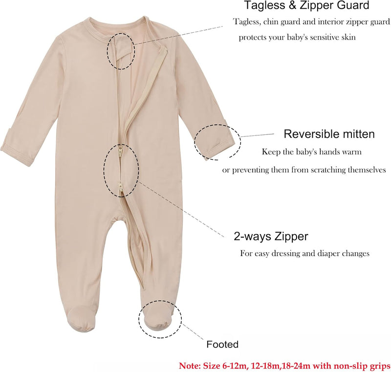 Aablexema Unisex Baby Baby Footie Pjs baby footie pjs