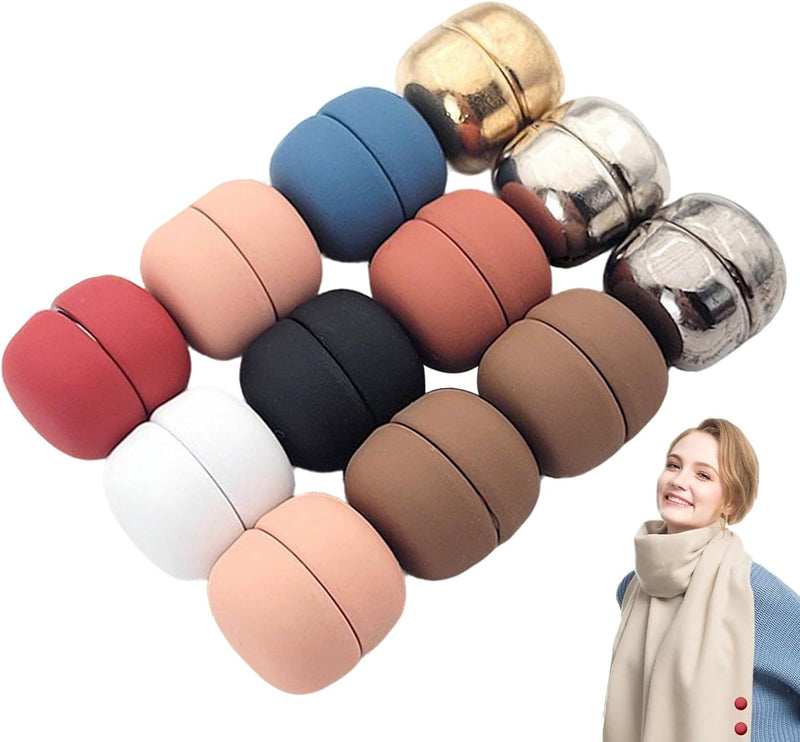Hijab Pins, Strong Hijab Magnets Clothes Magnetic Scarf Clasp | Brooch Multi-Purpose Scarf Clasp Pinless No-Snag Headscarf Clips for Veil Outdoor Travel