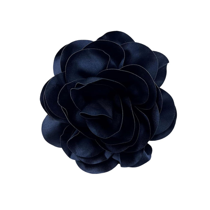 Satin Fabric Rose Flower Extra Large Big Brooches Camellia Flower Oversized Brooch Pin for Women Wedding Party Dance Banquet Dress Suit Ceremony Clothes Accessories Gifts 7.5in