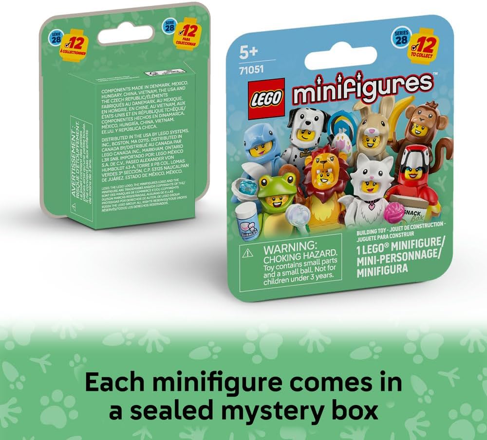 LEGO Minifigures Animal Series 28 - Blind Box - Get 1 of 12 Collectible Toys - Figures incl. Lion, Bunny, Cat & Dolphin - Party Bag Fillers for 5+ Year Old Boys & Girls - 71051 – image 3