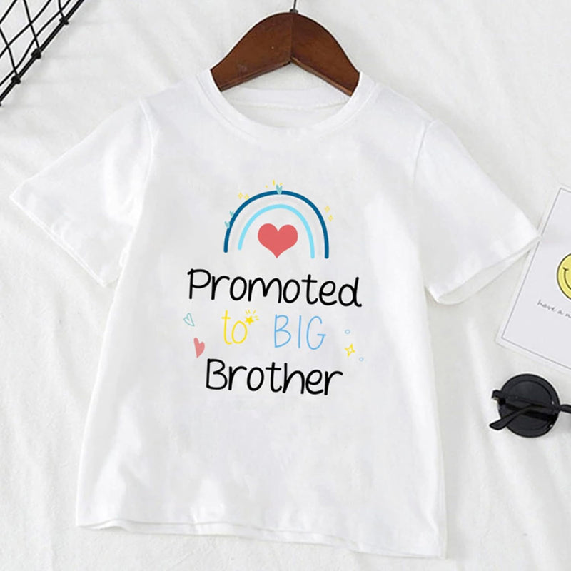 Kids Baby Boy Promoted to Big Brother T Shirts Tops Toddler Big Bro Announcement Tees Clothes Novelty Gift Summer Outfit