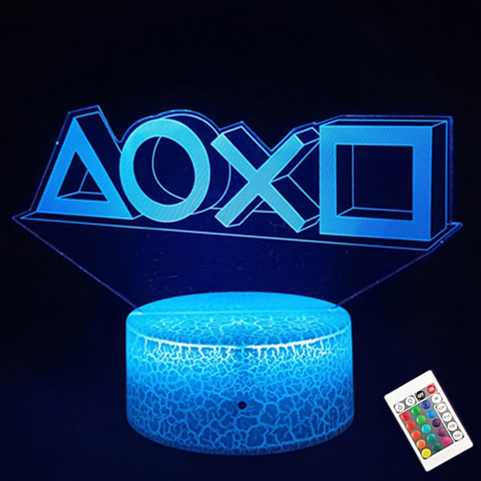 Playstation Light for Game ,3D Illusion Night Light with Remote Control + Timer 16 Color Changing Headphone Desk Lamp Kids Gamer Room Decor Plug in Best Cool Festival Birthday Present for Boys Men