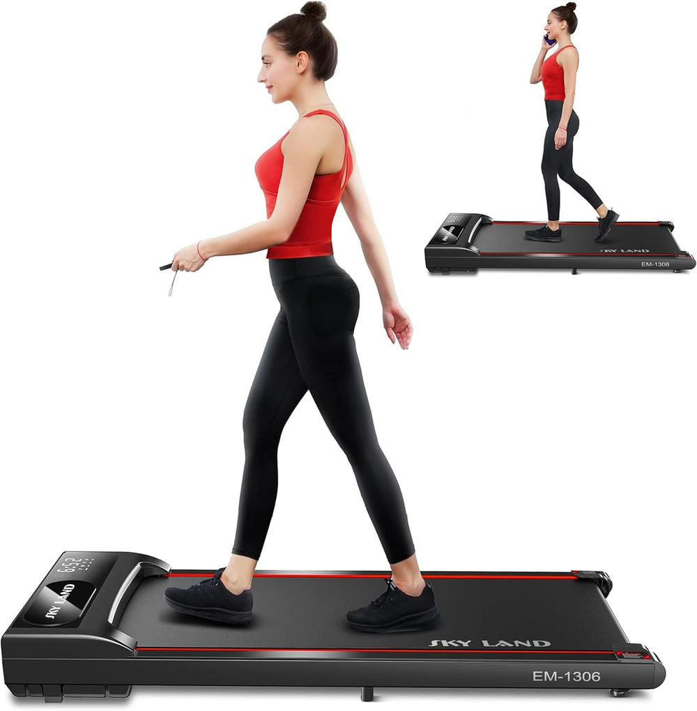 SKY LAND Walking Pad Treadmill for Home & Office Slim Under Desk Walking Treadmill with LED Display, Remote Control, Quiet Motor, Space-Saving Design