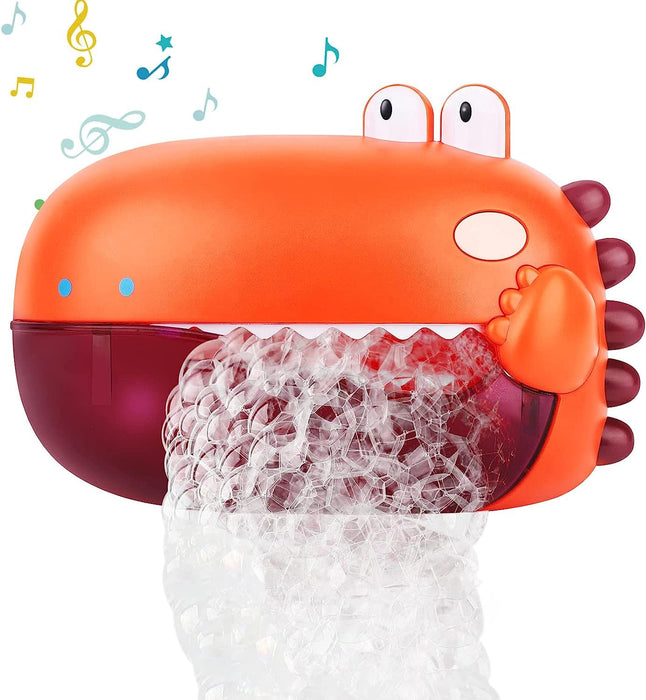 AM ANNA Bubble Machine Bath Toys,Baby Bath Toys for The Baby Bathtub,Toddler Bath Toys Automatic Bubble Machine,Plays 12 Children’s Songs,Bath Toy Makes Great Gifts for Girl Boy(Orange)