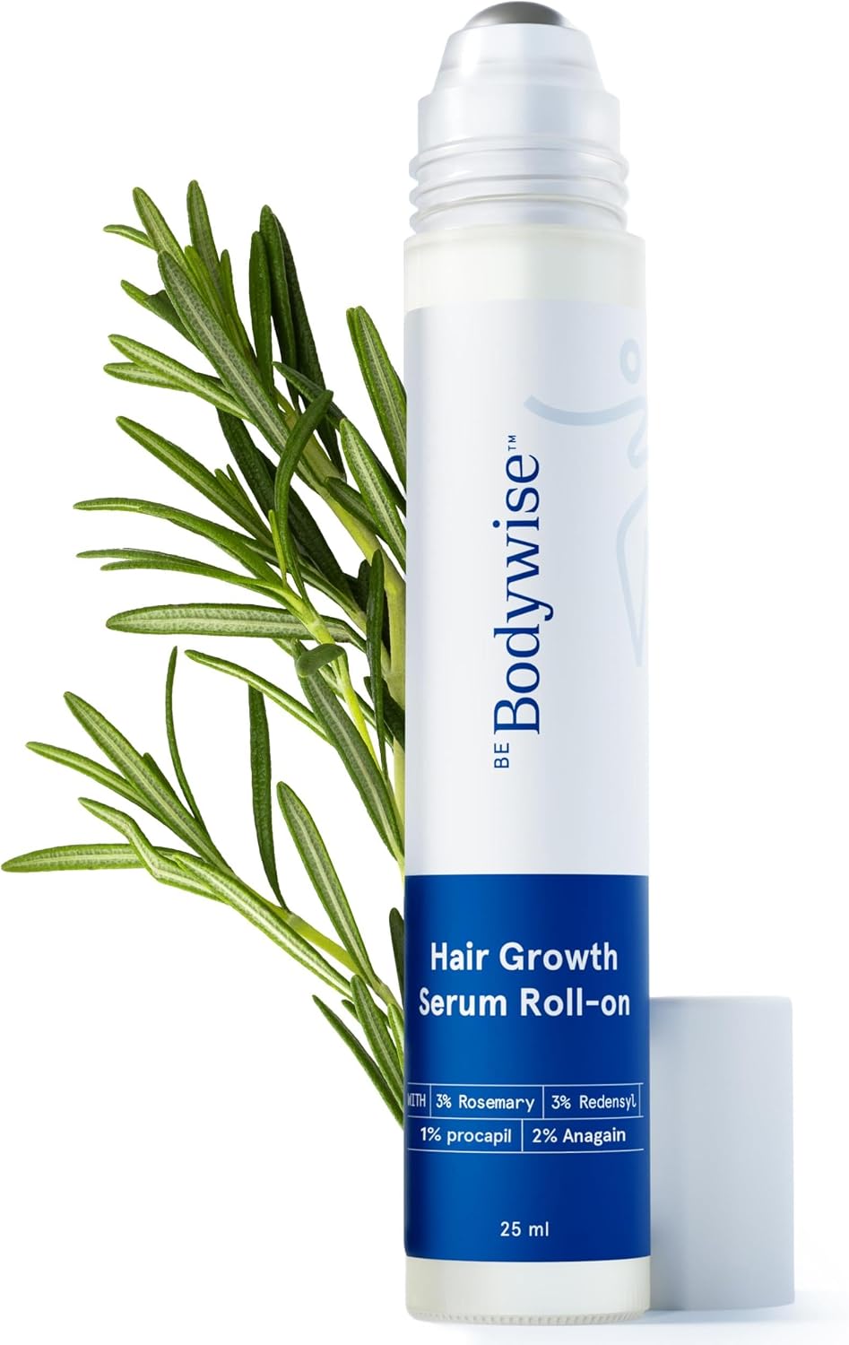 Be Bodywise Rosemary Hair Growth Serum (Roll On) Promotes Hair Growth, Stimulates Hair Follicles 3% Rosemary, 3% Redensyl & 2% Anagain Hair Fall Control SerumI Women & Men All Hair Types 25 ml โ image 6