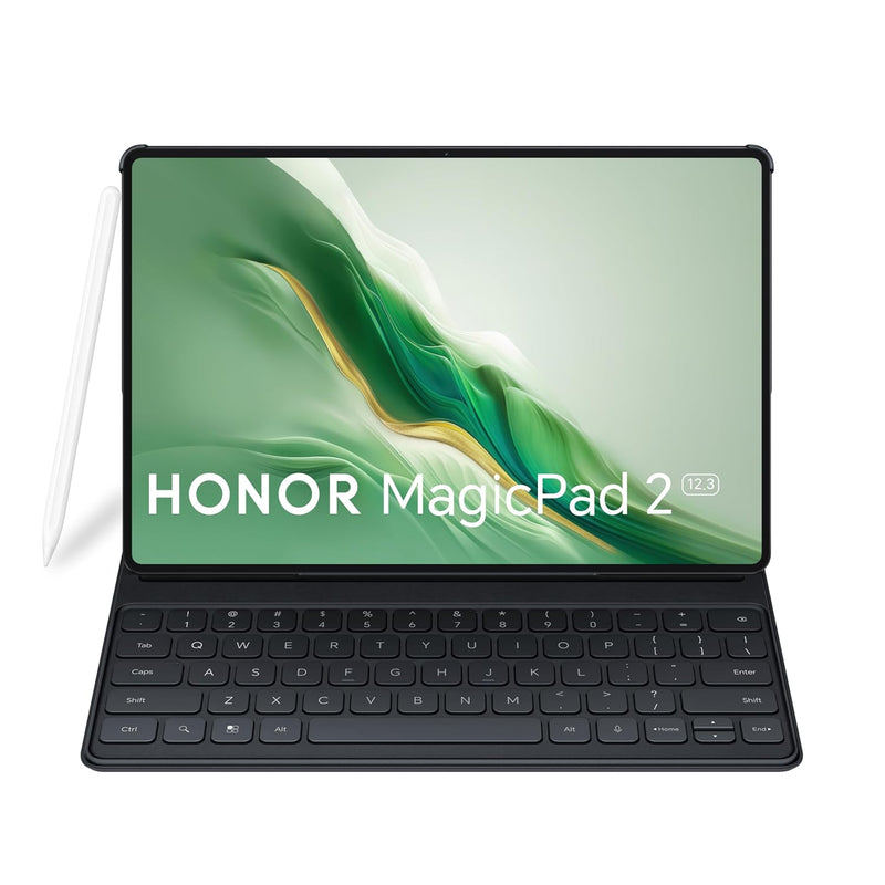 HONOR Magic Pad 2 12GB RAM 256GB ROM 12.3 Inch Tablet Wi-Fi Moonlight White Bundle with Smart Bluetooth Keyboard & Magic Pencil - Middle East Version