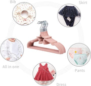 ManGotree Pack of 15 Star-Shape Velvet Baby Clothes Hanger Children’s Coat Hanger Kids Clothes Hanger with Notched Shoulder and Non Slip Design for Newborn to Toddler Clothes (Pink Star-shaped)